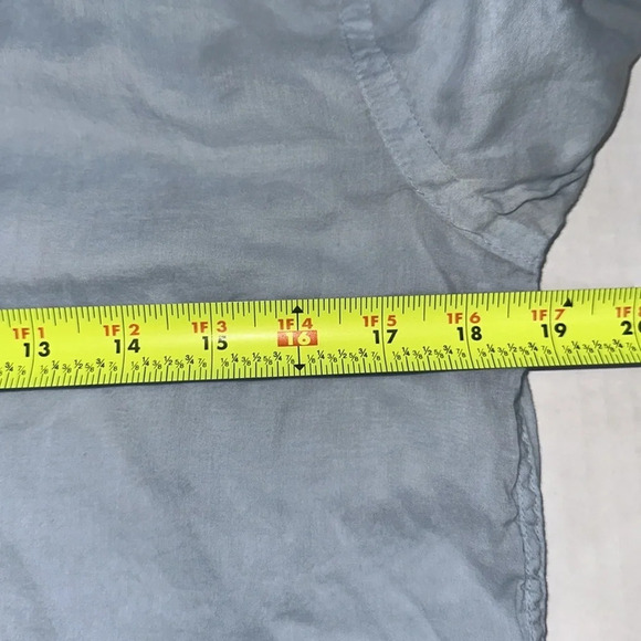 Zara Man Basic Slim Fit Lightweight Blue Long Sleeve Button Down Size Medium - Picture 9 of 11